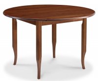 "Risto" Round Wooden Table - Saber Legs